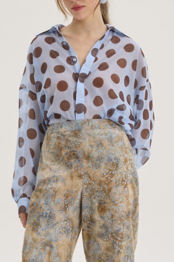 Cynthia Dot Shirt – Baby Blue - Image 2