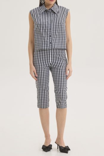 Veronica Sleeveless Shirt – Black - Image 2