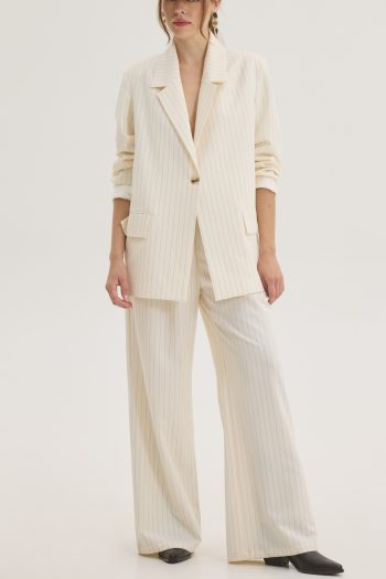 Bridget Striped Suit – Ecru