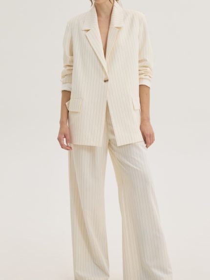 Bridget Striped Suit – Ecru