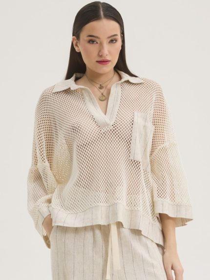Georgina Knit Blouse – Striped