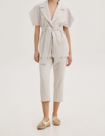 Demi Belted Vest – Ecru - Image 2