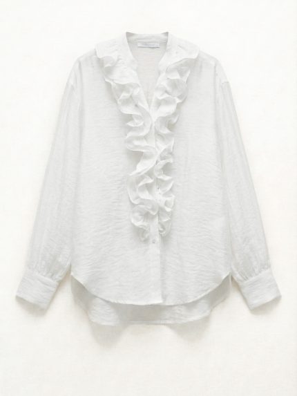 Lilibet Ruffle Shirt – White