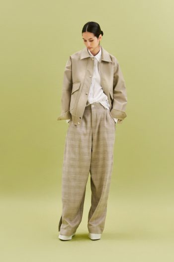 Lettice Leather Bomber – Beige - Image 3