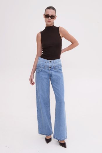 Alaia Wide Leg – Blue/Light Blue
