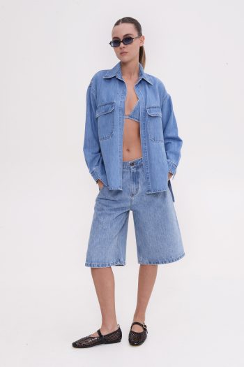 Veronica Denim Jacket – Mid Blue