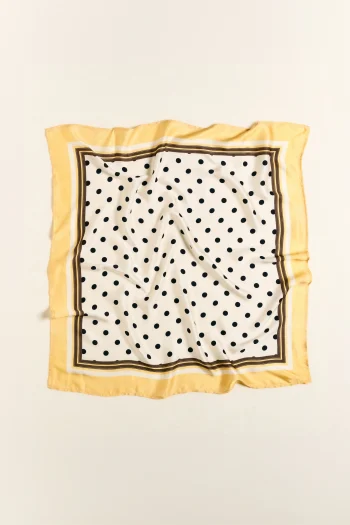 Polka Dot Scarf – Beige