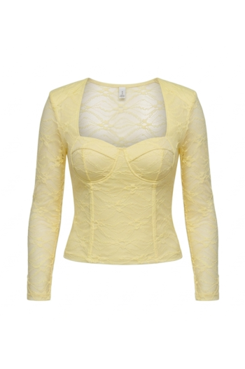 Jilian Lace Top – Yellow