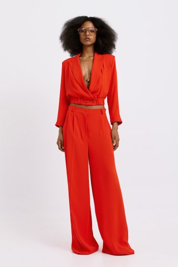 Marisa Crepe Pants – Red