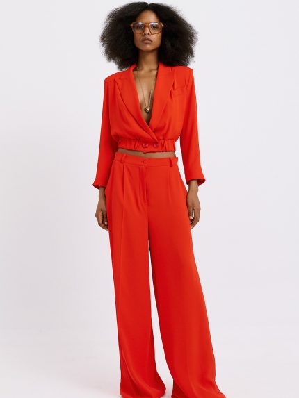 Marisa Crepe Pants – Red