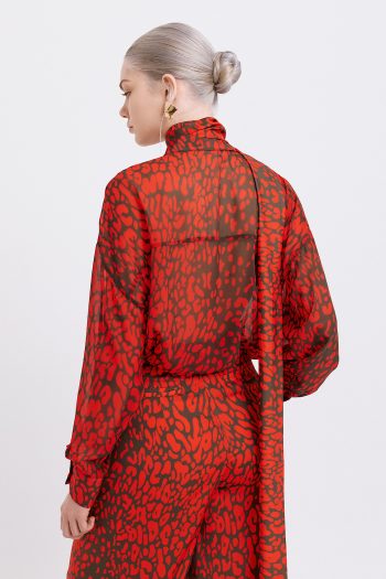Liora Shirt – Red Leopard - Image 5