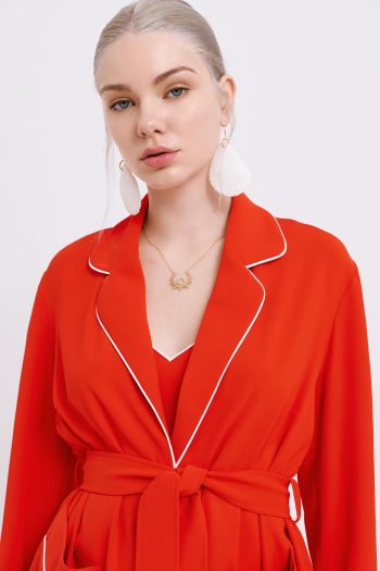 Tokyo Crepe Kimono – Red - Image 5