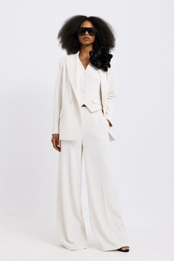 Nancy Crepe Blazer – Cream - Image 2