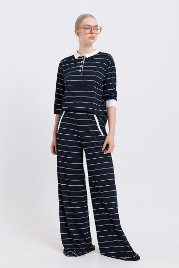 Livia Polo Blouse – Striped - Image 4