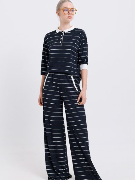 Leia Rib Pants – Striped