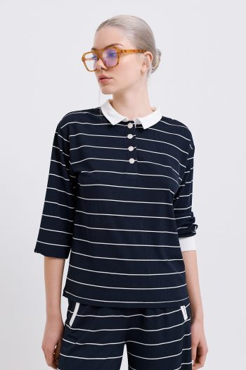 Livia Polo Blouse – Striped