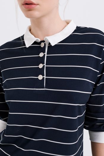 Livia Polo Blouse – Striped - Image 2