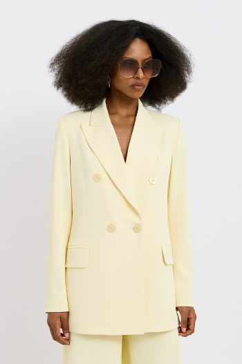 Nancy Crepe Blazer – Yellow