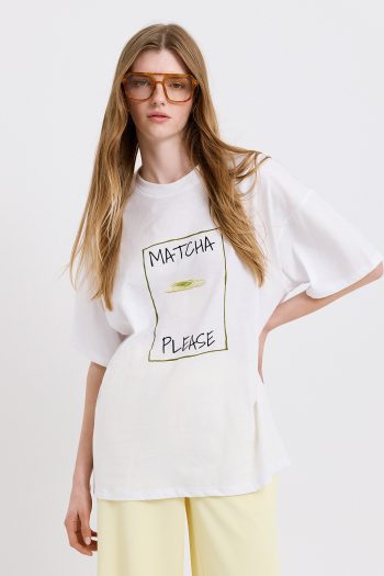 Matcha T-shirt – Off White - Image 3
