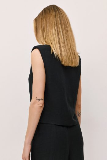 Hannah Linen Bermuda Set – Black - Image 7