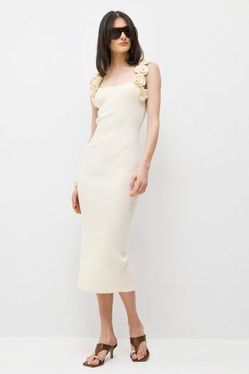 Lola Knit Dress – Cream - Image 2