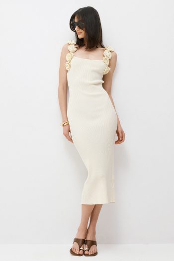 Lola Knit Dress – Cream