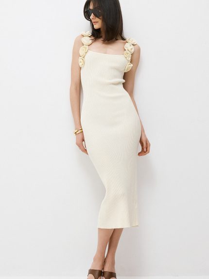 Lola Knit Dress – Cream