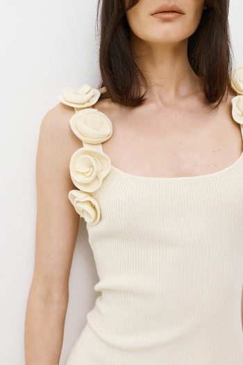 Lola Knit Dress – Cream - Image 5