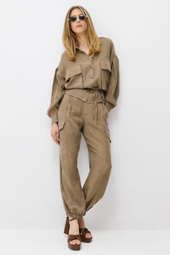 Geo Cargo Pants – Khaki