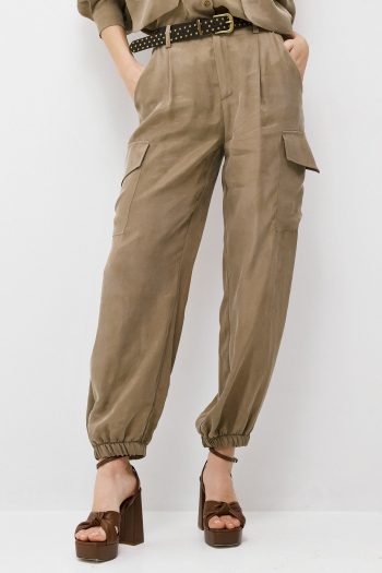 Geo Cargo Pants – Khaki - Image 2