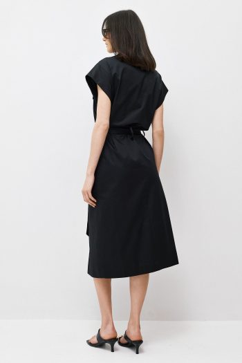 Amelia Belted Dress – Black - Image 4