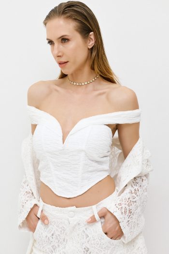 Gilda Lace Corset – White - Image 2