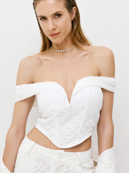 Gilda Lace Corset – White