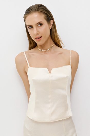 Opera Taffeta Bustier – Vanilla - Image 3