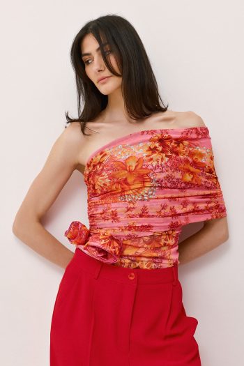 Bareheat Mesh Top – Coral - Image 2