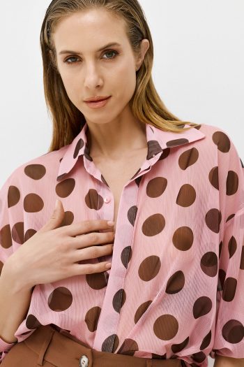 Cynthia Dot Shirt – Pink - Image 4
