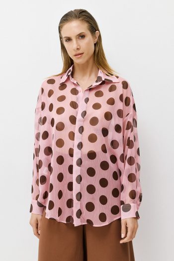 Cynthia Dot Shirt – Pink - Image 6