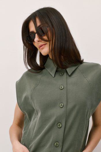 Charlotte Shirt – Khaki - Image 3