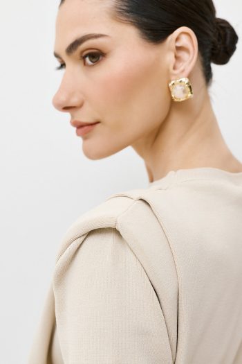 Padded Knit – Beige - Image 6