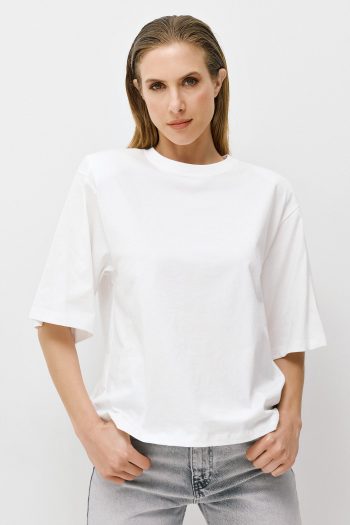 Padded Oversized T-shirt – White