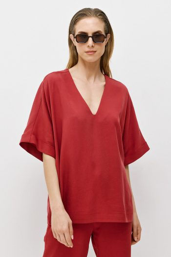 Cupro Blouse Set – Chili - Image 2