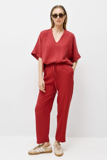 Cupro Blouse Set – Chili