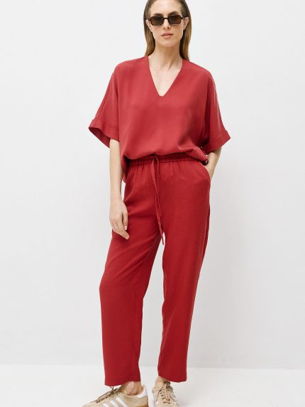 Cupro Blouse Set – Chili