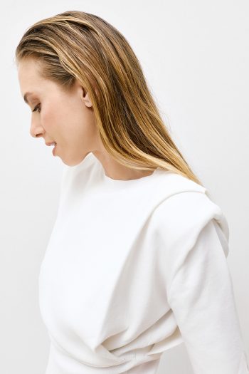 Padded Knit – White - Image 3