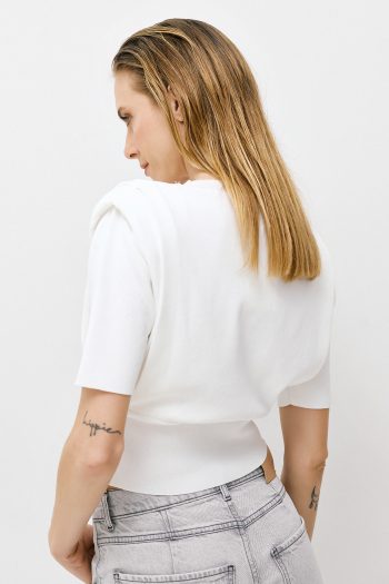 Padded Knit – White - Image 4