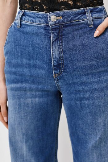 Elena Wide Leg Denim – Mid Blue - Image 7