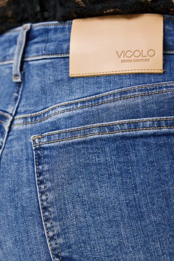 Elena Wide Leg Denim – Mid Blue - Image 8