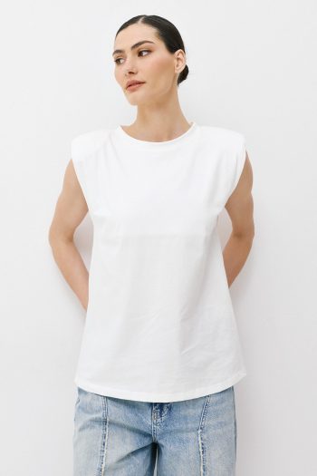 Gloria Padded Top – White