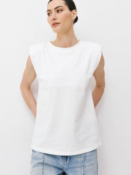 Gloria Padded Top – White