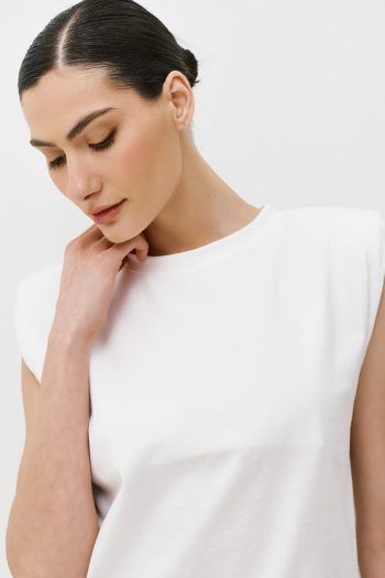 Gloria Padded Top – White - Image 3